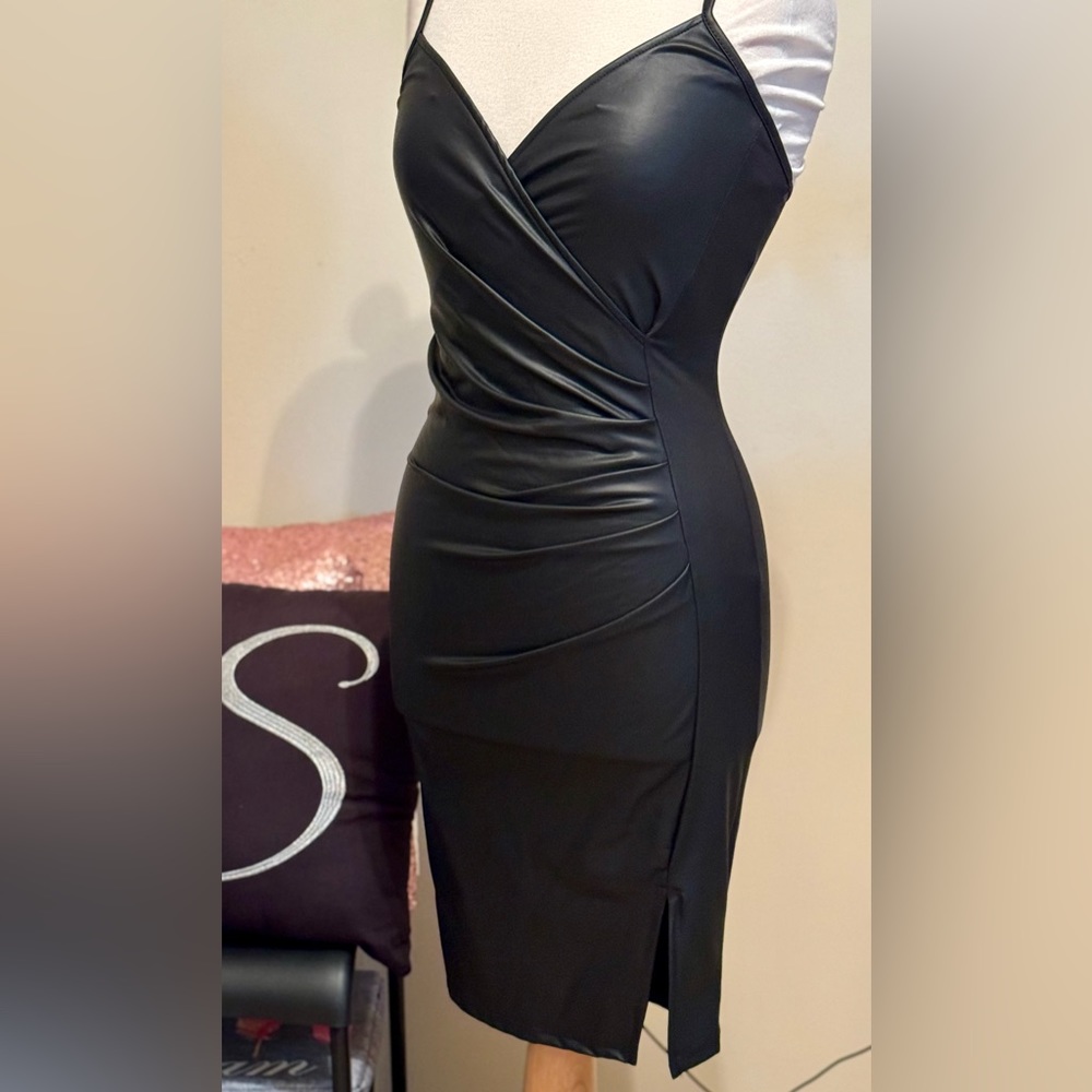 Faux Leather Bodycon dress